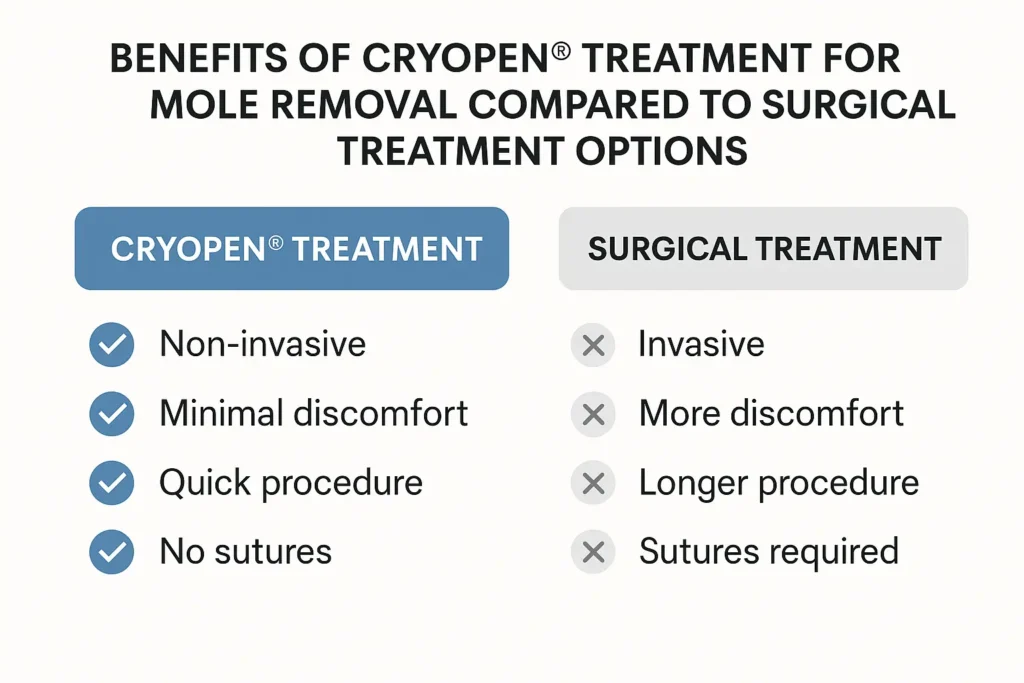Benefits of facial mole removal Llanelli - call our team today to book a consultation