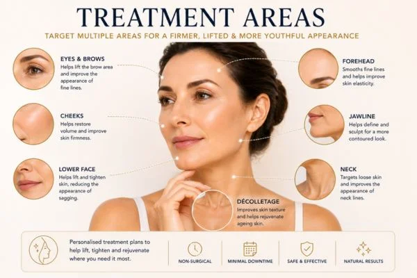 Areas of treatment for the ultimate lift tighten treatment Llanelli