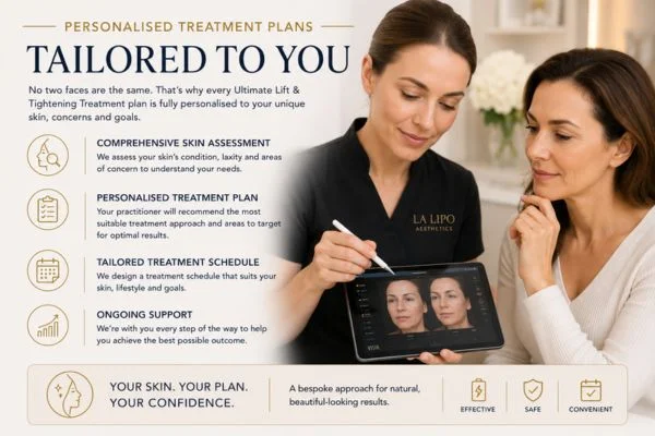 book a consultation about your ultimate lift and tighten treatment Llanelli