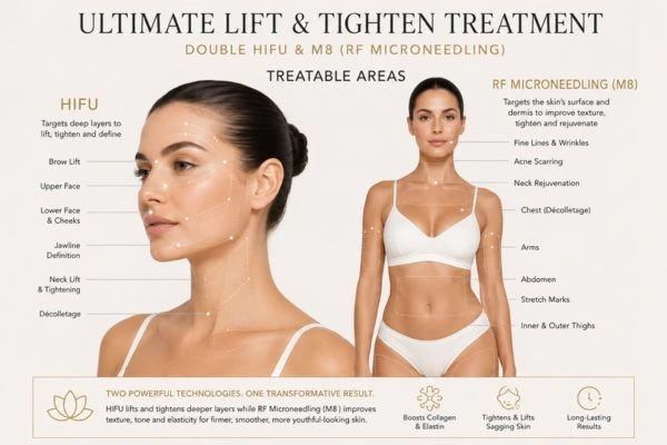 Areas of the body that can be treated - ultimate skin tighten treatment Llanelli